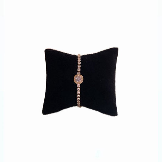 Bracelet Scintillant plaqué or zirconium