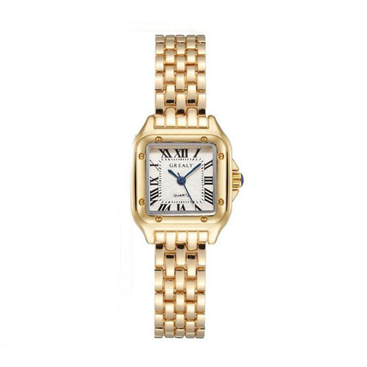 Montre Oraya cadran carré doré